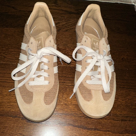 Adidas Mesh Tan Samba Sneakers (size 5) - Picture 1 of 5